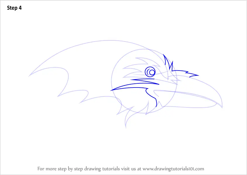 Learn How to Draw Baltimore Ravens Logo (NFL) Step by Step : Drawing