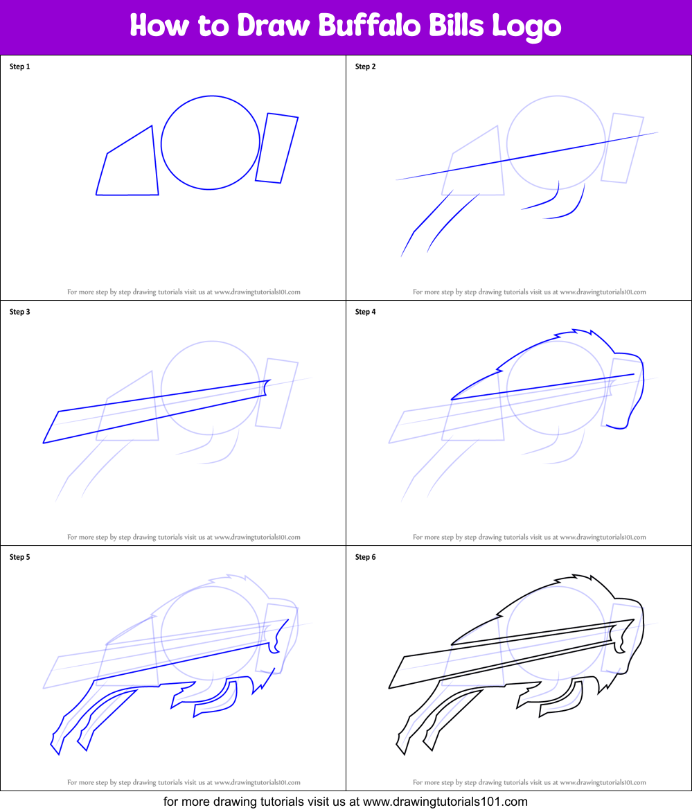 Top 102+ Images how to draw the buffalo bills logo Superb