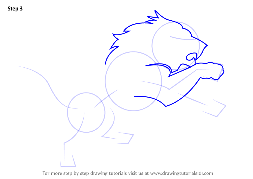 Learn How to Draw Detroit Lions Logo (NFL) Step by Step : Drawing Tutorials