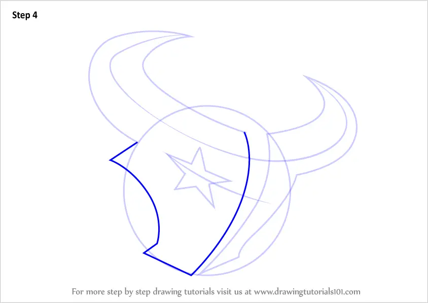 Learn How to Draw Houston Texans Logo (NFL) Step by Step : Drawing