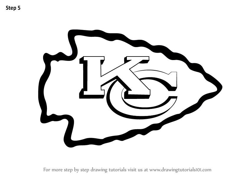 Learn How to Draw Kansas City Chiefs Logo (NFL) Step by Step : Drawing