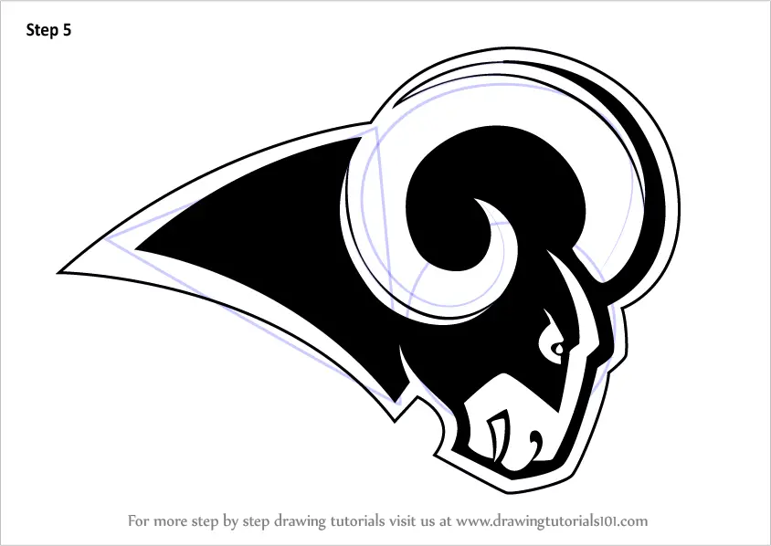 Learn How to Draw Los Angeles Rams Logo (NFL) Step by Step ...