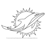How to Draw Miami Dolphins Logo
