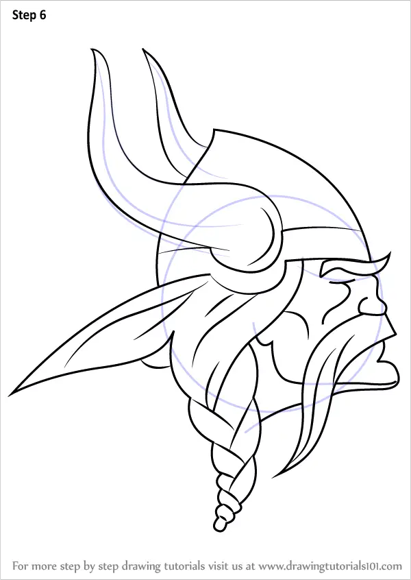 Learn How to Draw Minnesota Vikings Logo (NFL) Step by Step : Drawing