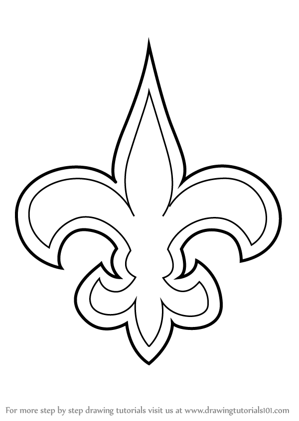 How to Draw New Orleans Saints Logo (NFL) Step by Step ...