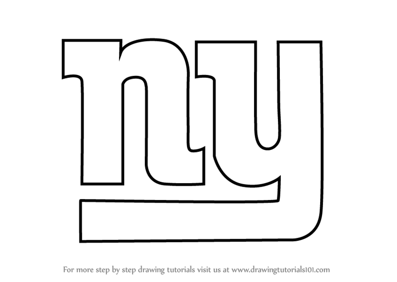 Learn How to Draw New York Giants Logo (NFL) Step by Step : Drawing