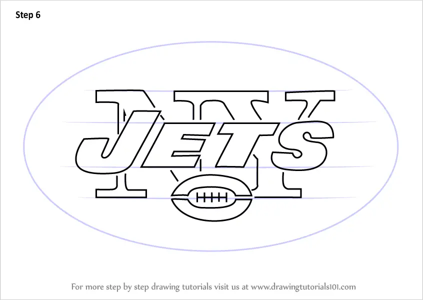 How to draw the New York Jets Logo (NFL Team) 