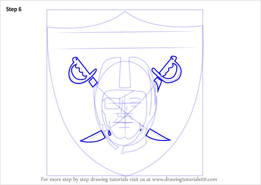 Learn How to Draw Oakland Raiders Logo (NFL) Step by Step : Drawing