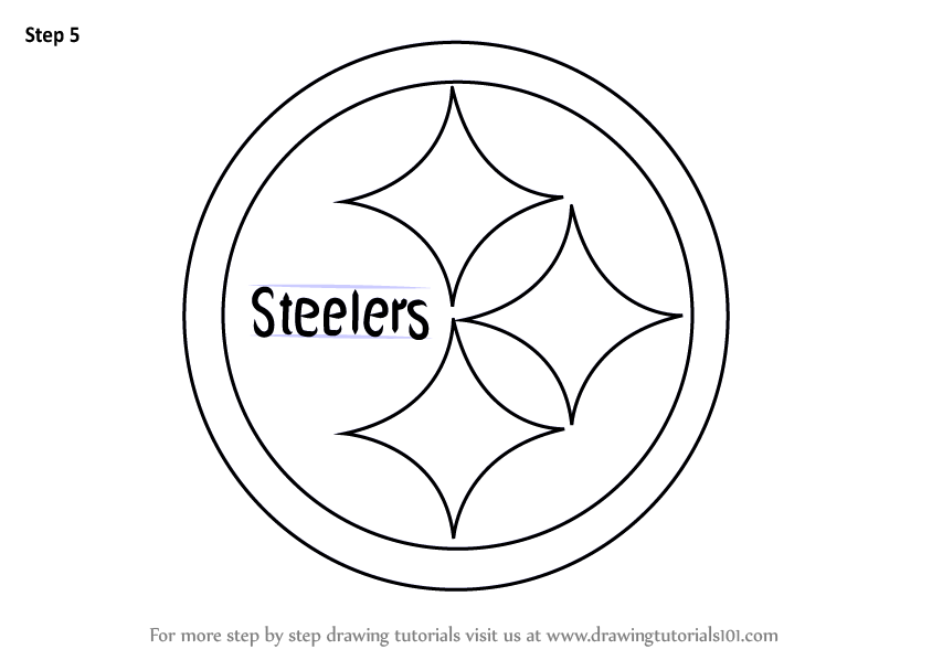 Learn How to Draw Pittsburgh Steelers Logo (NFL) Step by Step : Drawing