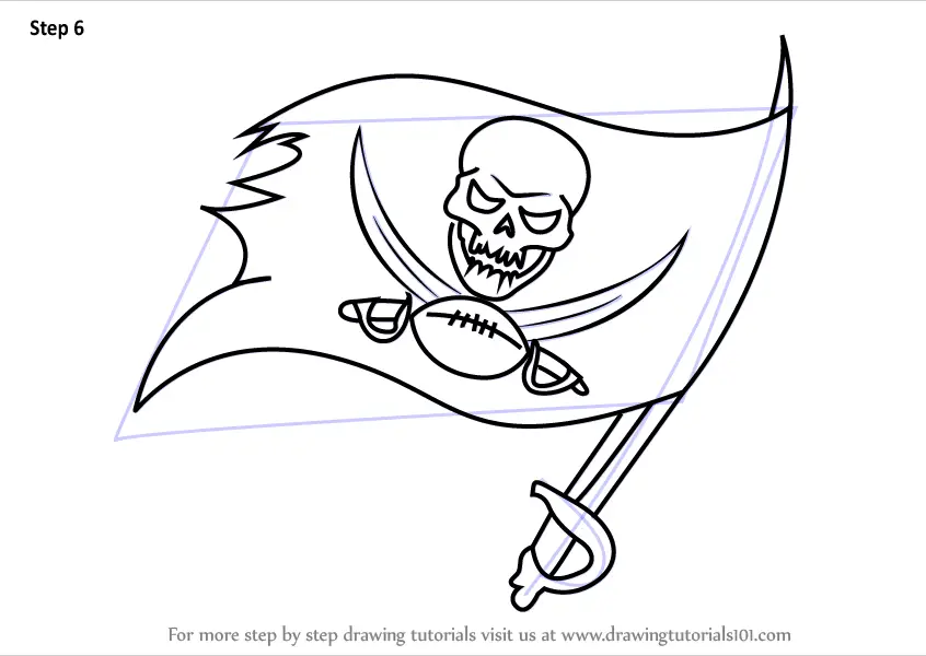 Step by Step How to Draw Tampa Bay Buccaneers Logo ... - 846 x 600 png 69kB