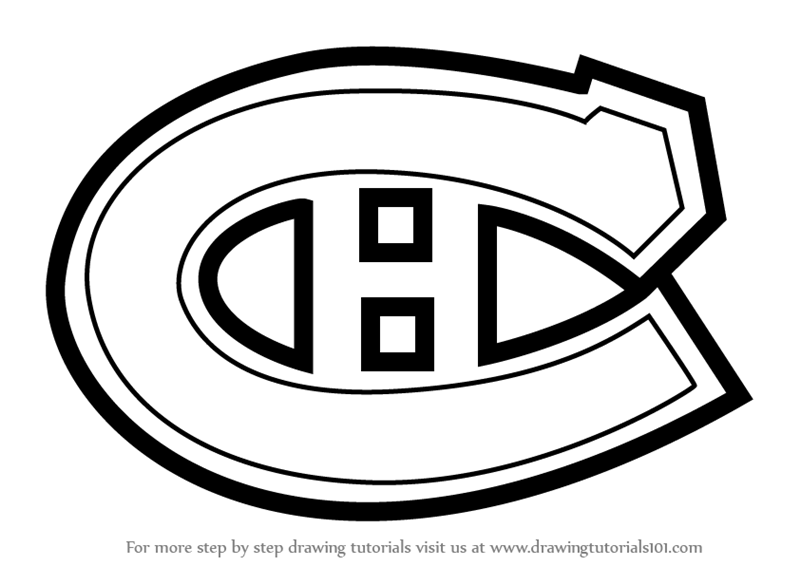 Learn How to Draw Montreal Canadiens  Logo NHL Step by 