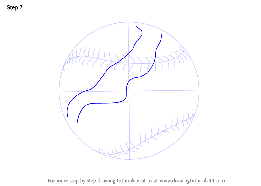 Learn How to Draw a Baseball (Other Sports) Step by Step : Drawing