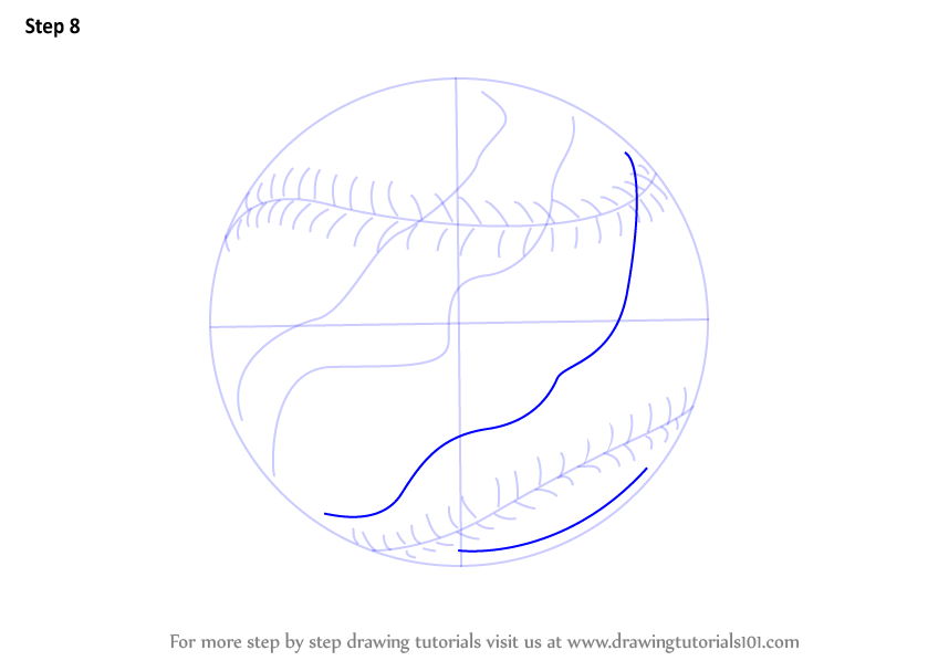 Learn How to Draw a Baseball (Other Sports) Step by Step : Drawing