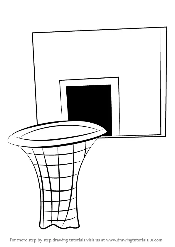 Learn How to Draw Basketball Hoop (Other Sports) Step by Step : Drawing