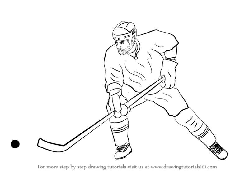 How to Draw a Hockey Player