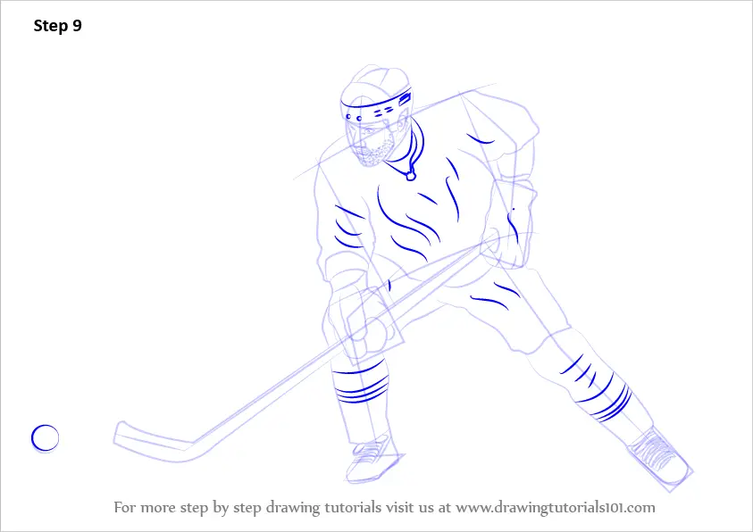 Learn How to Draw Ice Hockey Player (Other Sports) Step by Step