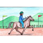 How to Draw a Jockey riding Horse Scene