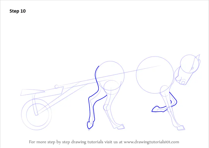 How to Draw Racing Horse Cart (Other Sports) Step by Step ...