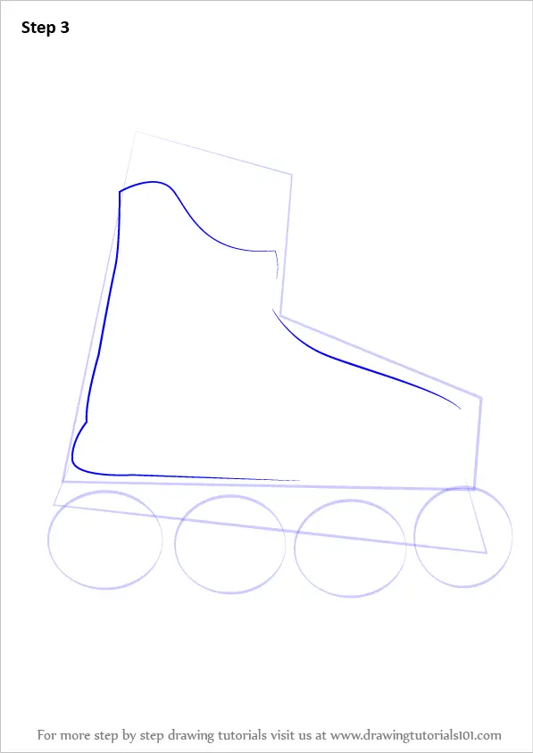 Learn How to Draw Roller Skates (Other Sports) Step by Step : Drawing