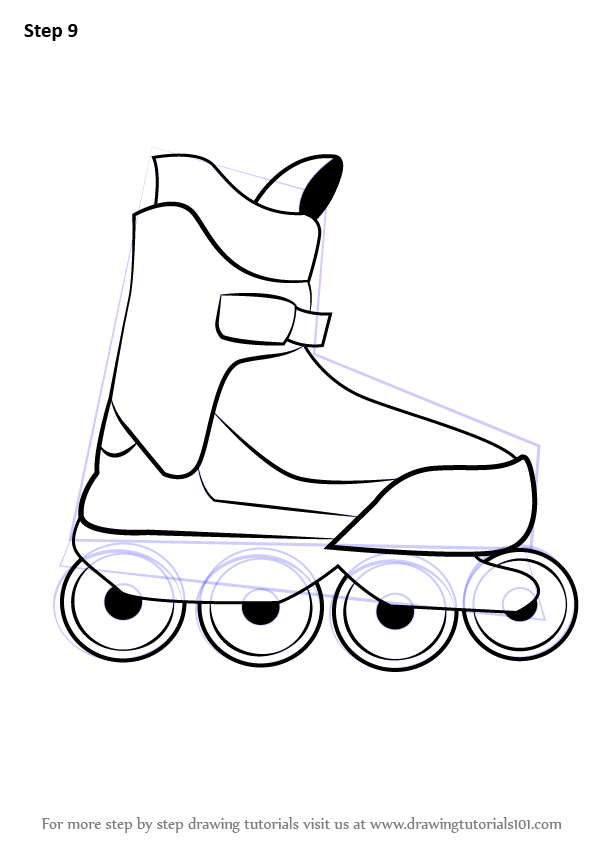 Draw By Numbers Roller Skates Worksheet Preschool