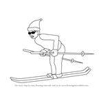 How to Draw a Snow Skier