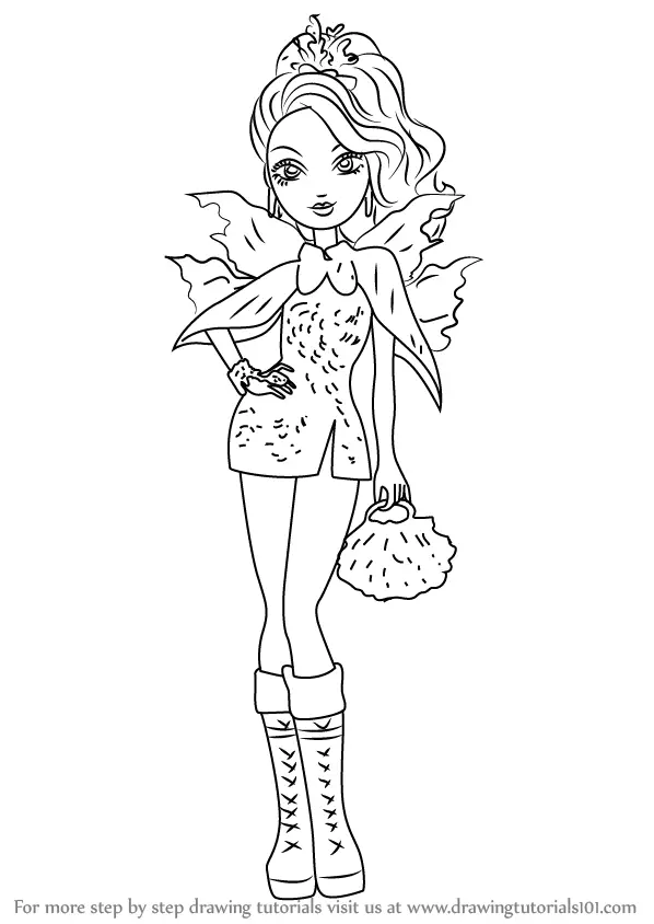 how to draw faybelle thorn from ever after high