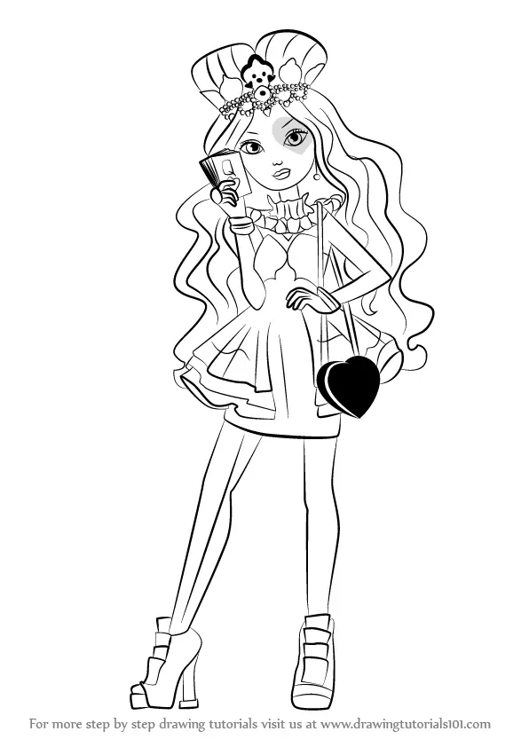 Learn How to Draw Lizzie Hearts from Ever After High (Ever After High