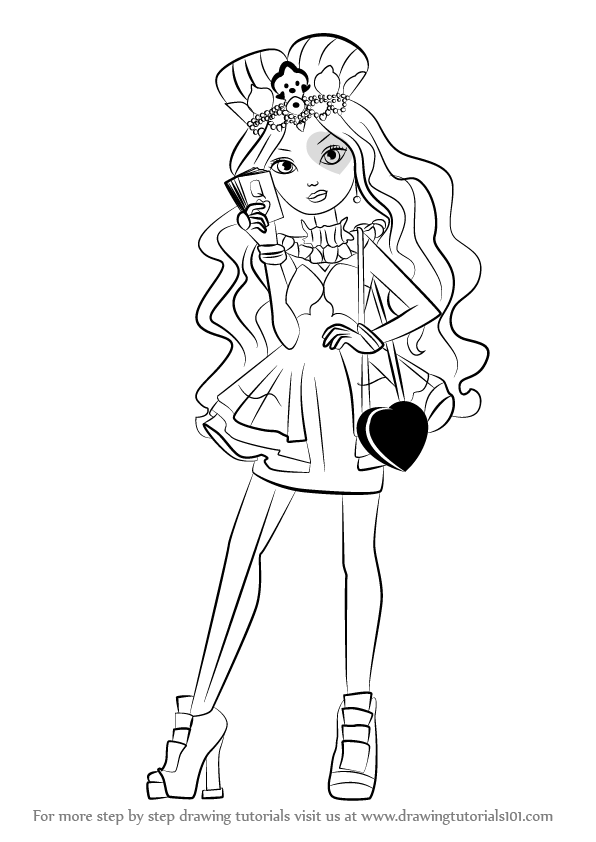 Learn How to Draw Lizzie Hearts from Ever After High (Ever After High