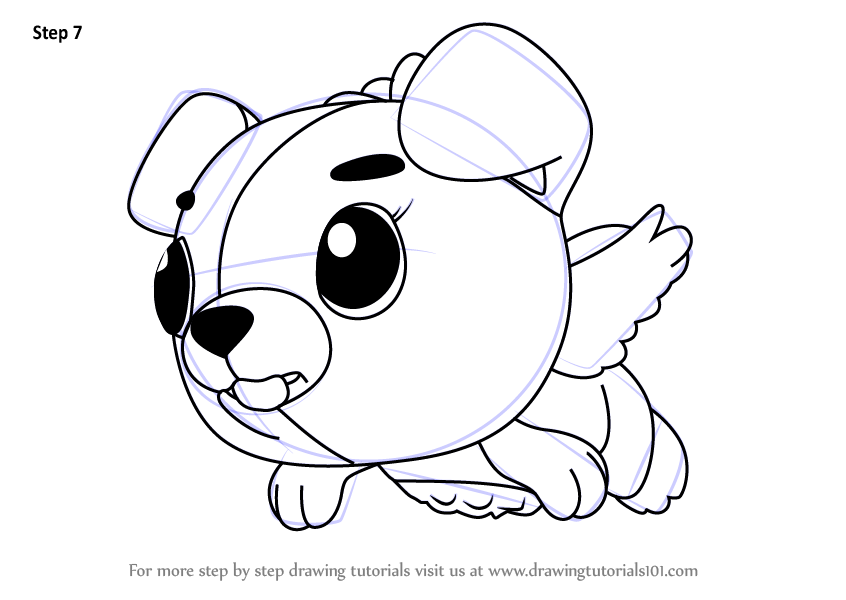 How to Draw Cloud Puppit from Hatchimals (Hatchimals) Step by Step | DrawingTutorials101.com