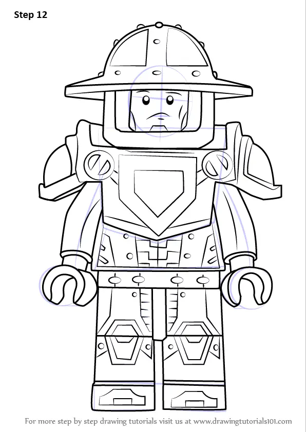Learn How to Draw Knight from Lego Nexo Knights (Lego Nexo Knights) Step by Step Drawing Tutorials