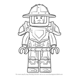How to Draw Knight from Lego Nexo Knights