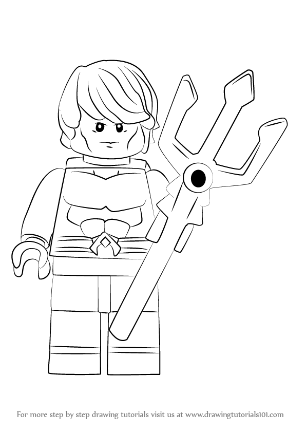 learn how to draw lego aquaman lego stepstep  drawing