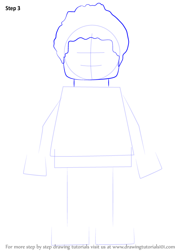 How to Draw Lego Captain Marvel aka Carol Danvers (Lego) Step by Step