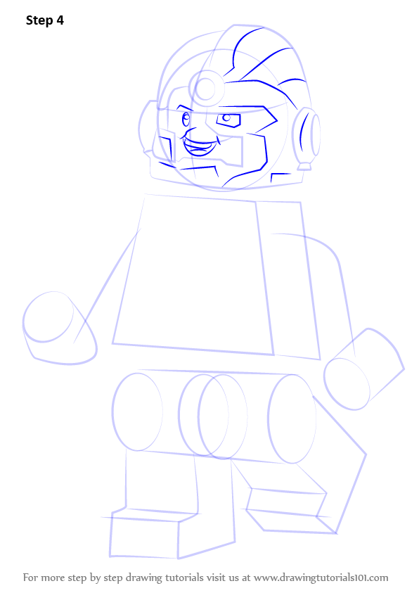 Step by Step How to Draw Lego Cyborg : DrawingTutorials101.com
