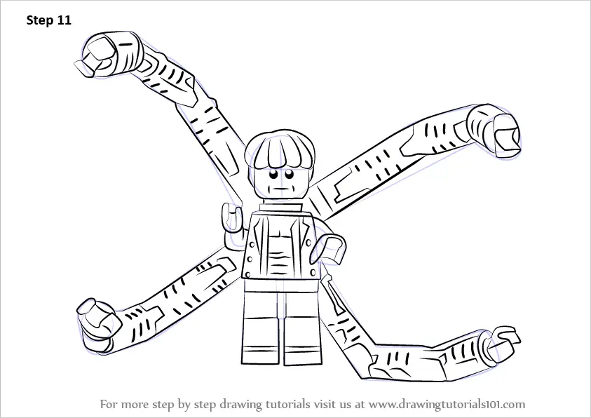 Step by Step How to Draw Lego Doc Ock : DrawingTutorials101.com