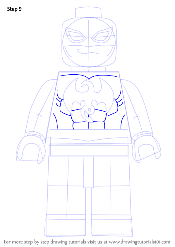 Learn How to Draw Lego Iron Fist (Lego) Step by Step : Drawing Tutorials
