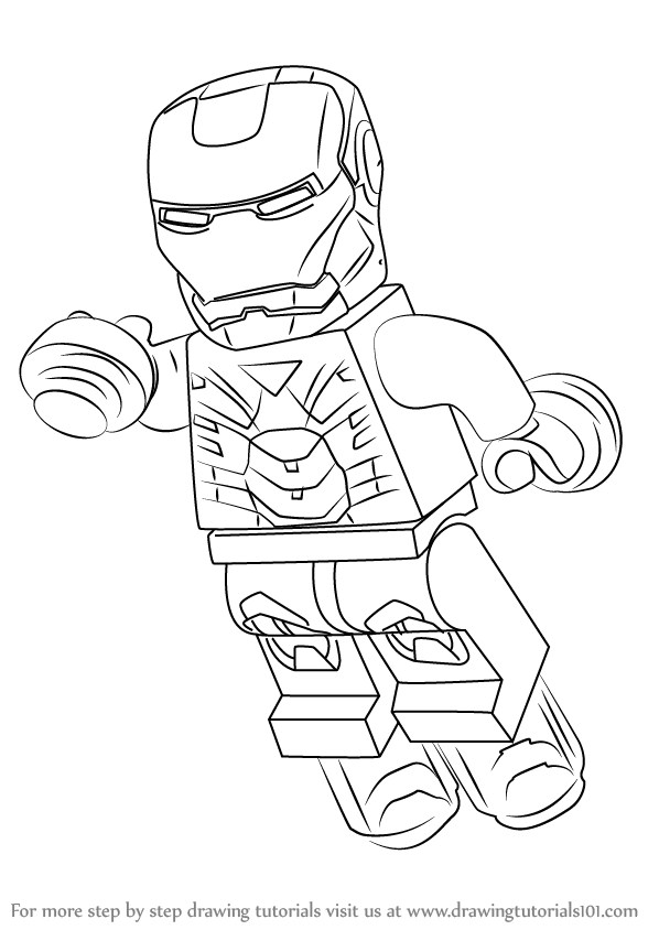 learn how to draw lego iron man lego stepstep