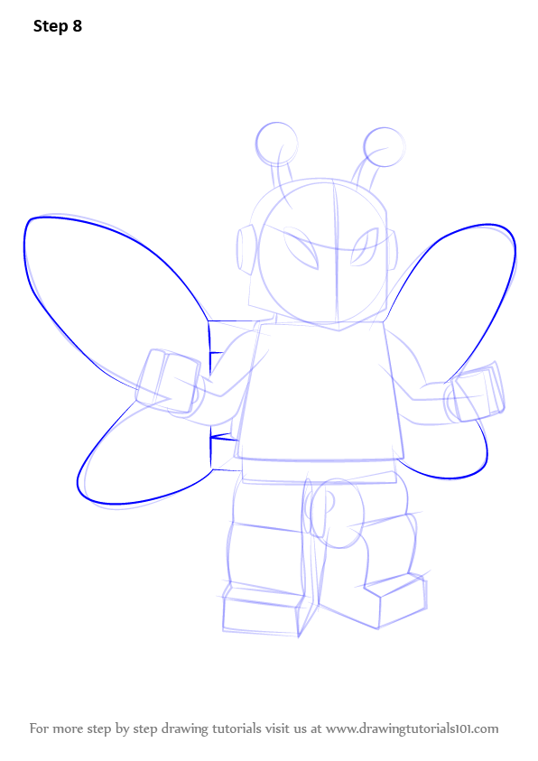 Learn How to Draw Lego Killer Moth (Lego) Step by Step : Drawing Tutorials