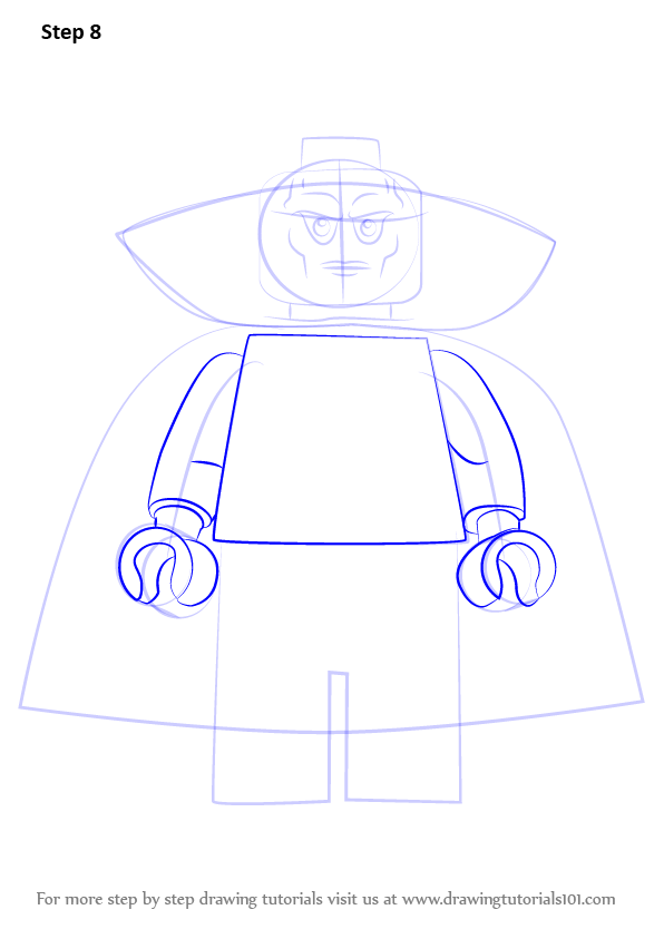 Learn How to Draw Lego Martian Manhunter (Lego) Step by Step : Drawing