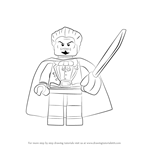 How to Draw Lego Ra's Al Ghul