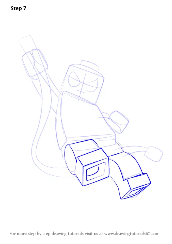 Learn How to Draw Lego Spider-Man (Lego) Step by Step : Drawing Tutorials