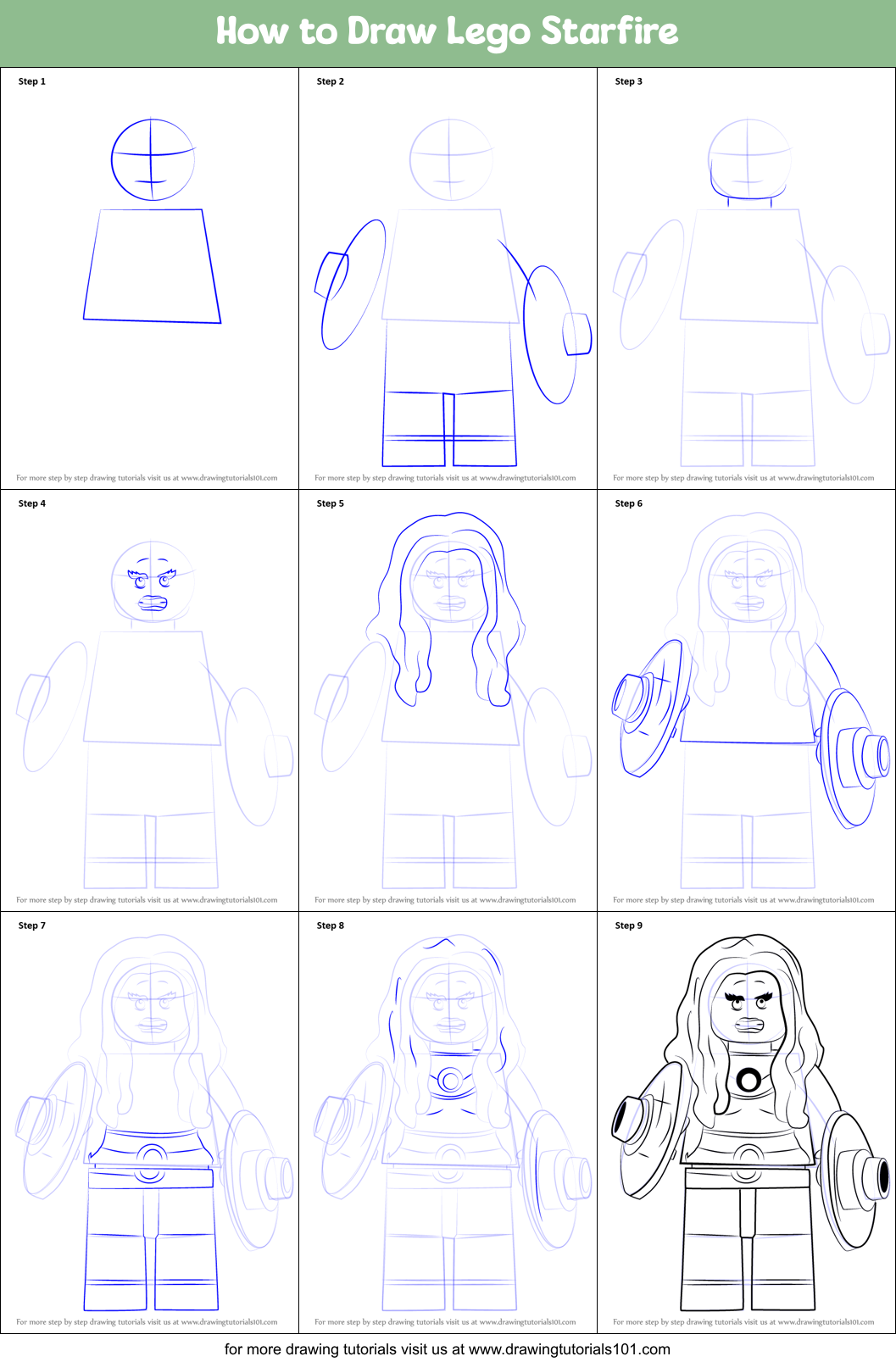 How to Draw Lego Starfire Printable Step by Step