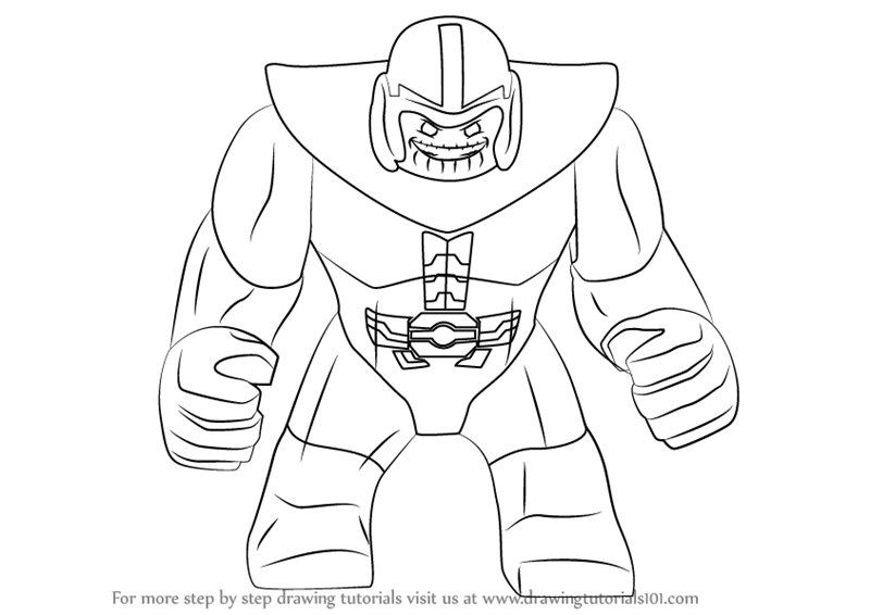 Lego Thanos Coloring Page for Kids - Free Lego Printable Coloring Pages  Online for Kids 