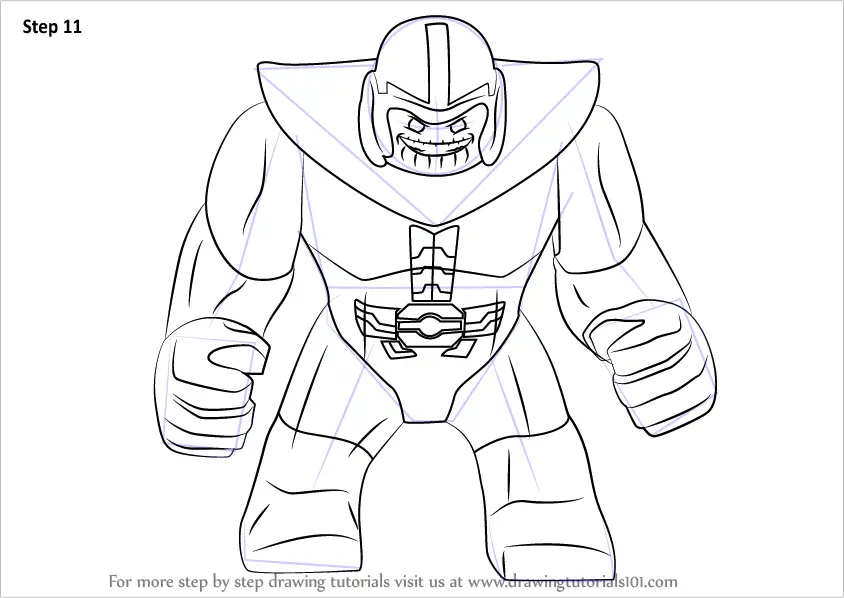 Learn How To Draw Lego Thanos Lego Step By Step Drawing Tutorials