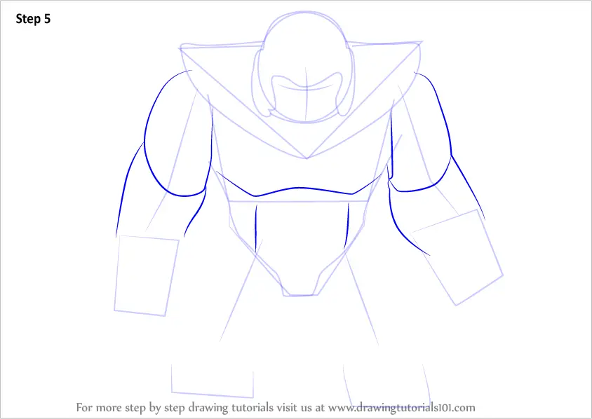 how to draw Lego Thanos step 5