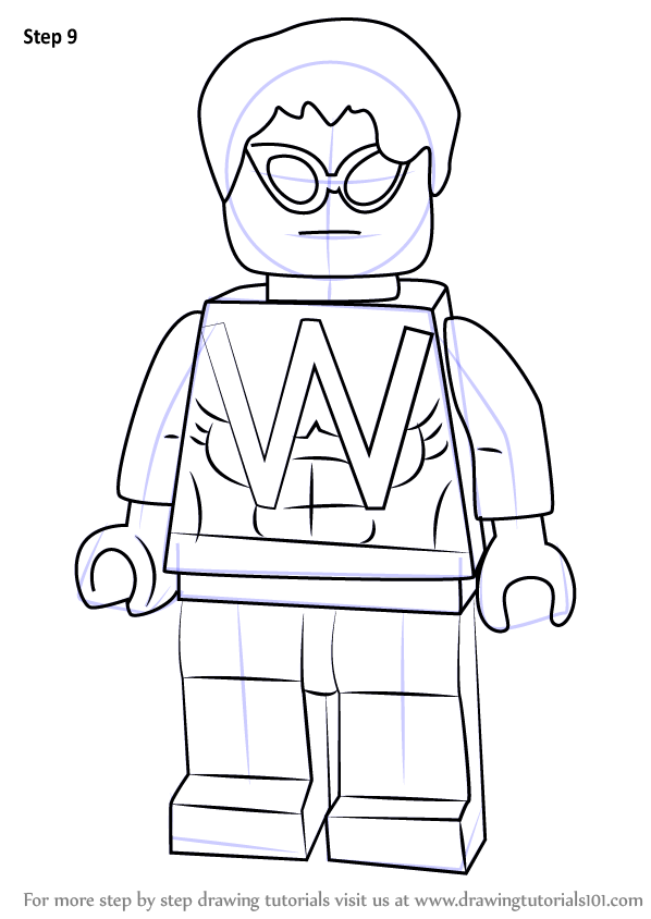 Learn How to Draw Lego Wonder Man Lego Step by Step 