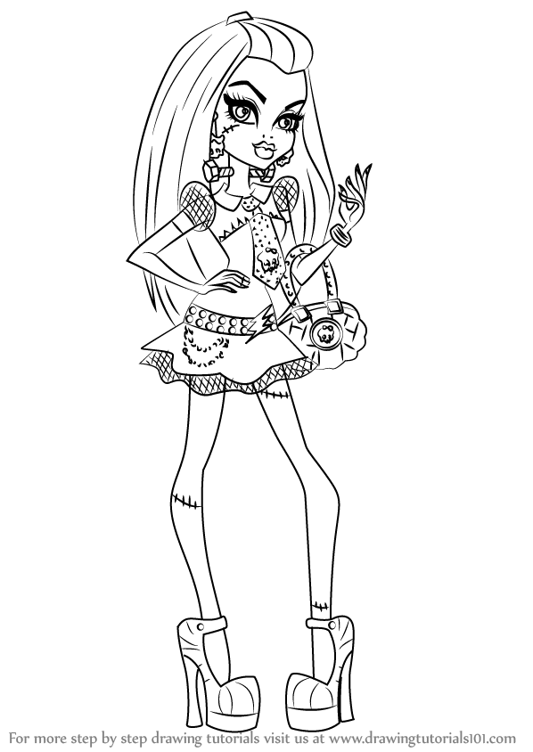 Learn How to Draw Frankie Stein from Monster High (Monster High) Step ...