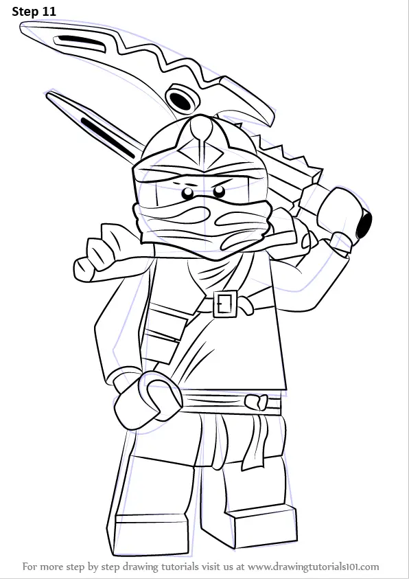 Learn How to Draw Jay from Ninjago (Ninjago) Step by Step : Drawing