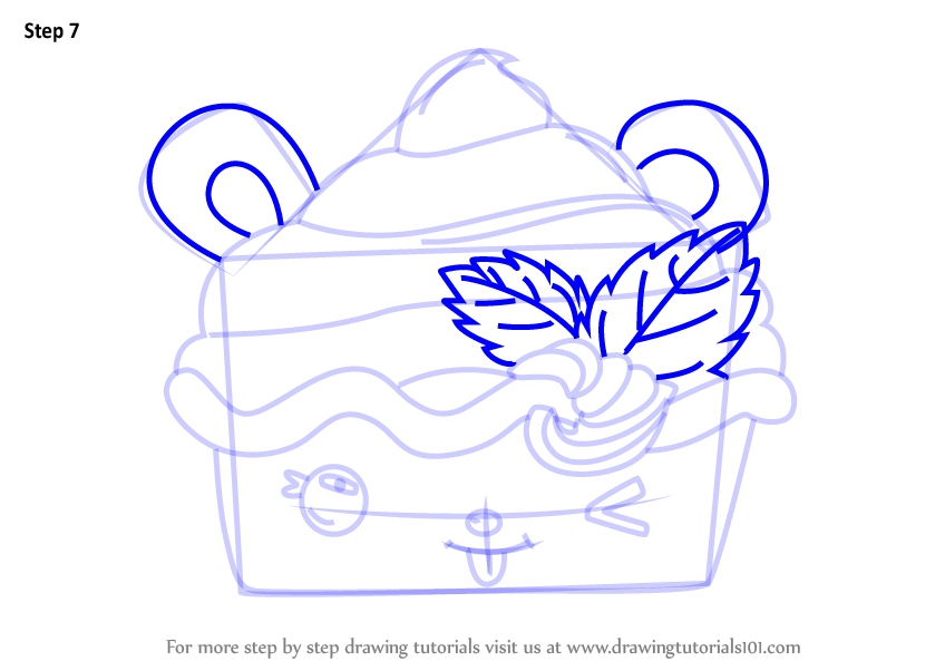 How to Draw Berry Froyo from Num Noms (Num Noms) Step by Step