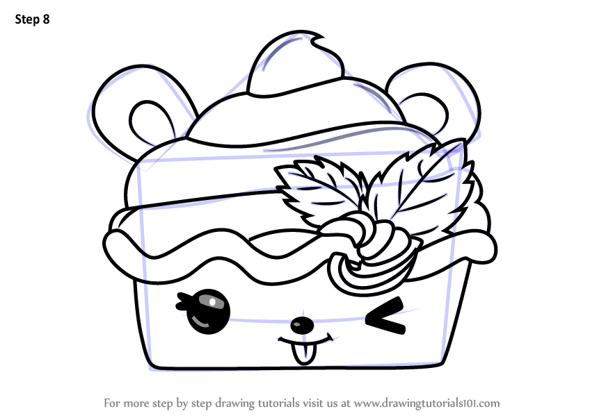 How to Draw Berry Froyo from Num Noms (Num Noms) Step by Step